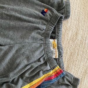 Aviator nation gray striped sweatpants size small women’s